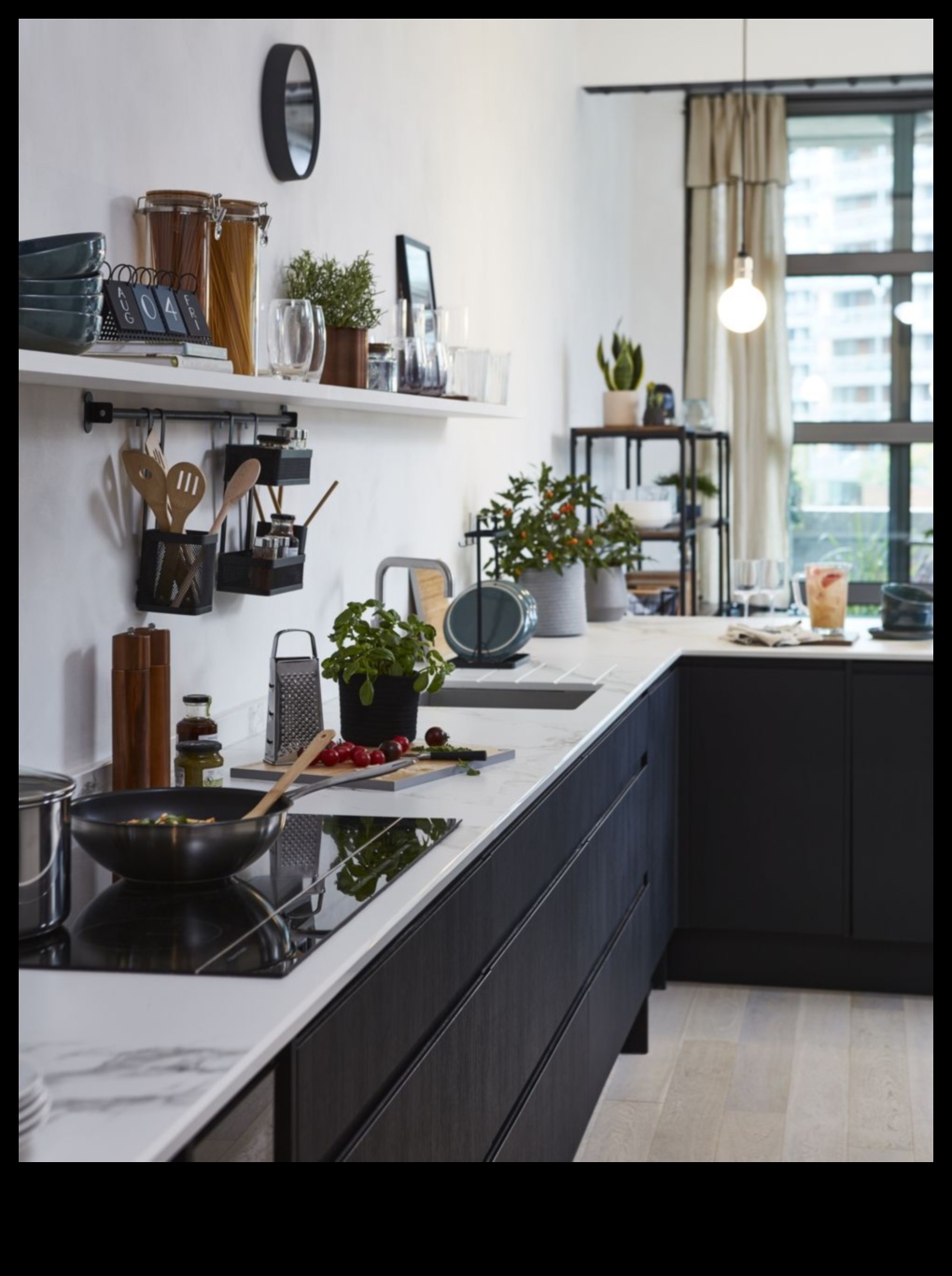 أفكار ديكور المطبخ الصناعي الأنيق