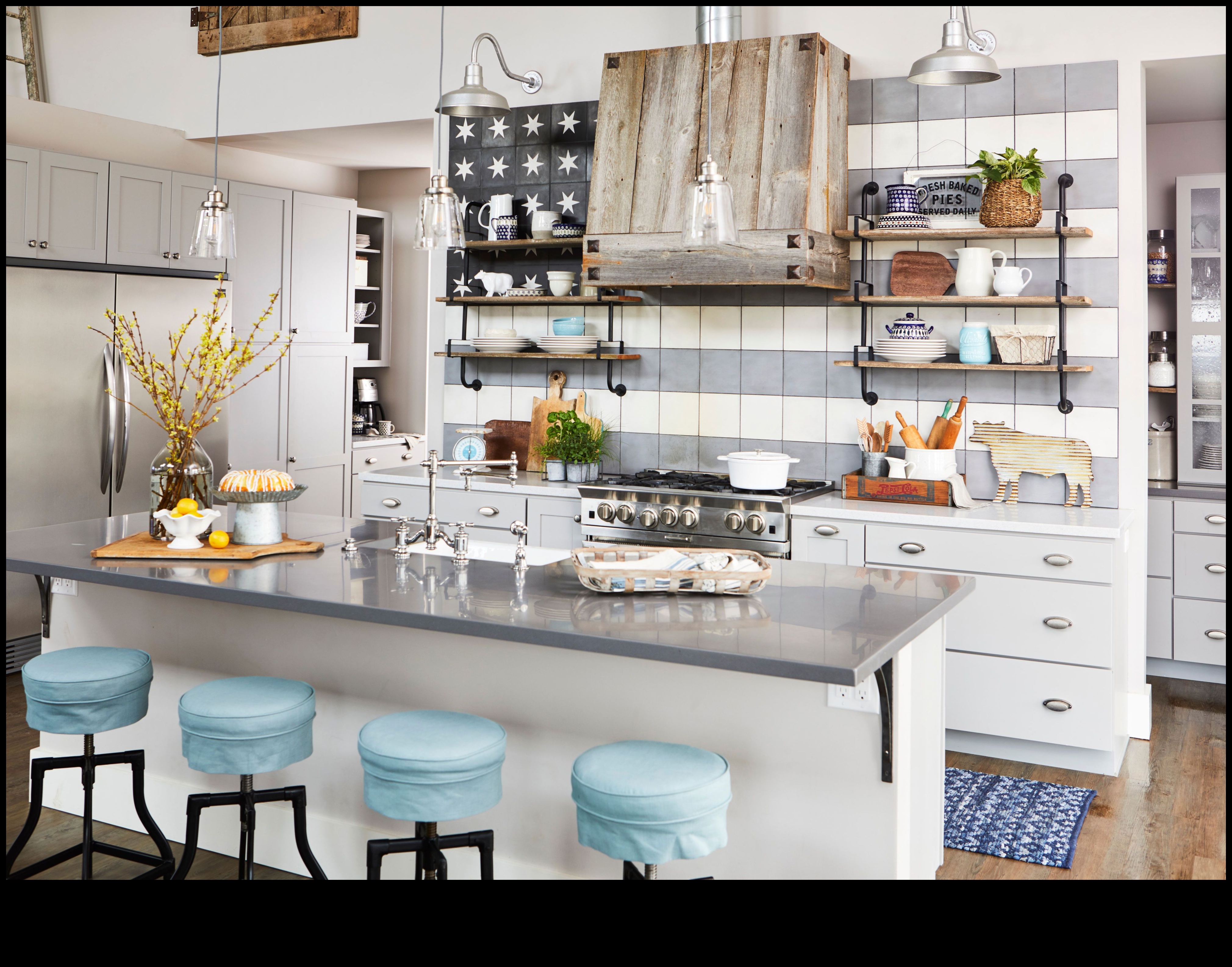 أفكار ديكور المطبخ الصناعي الأنيق