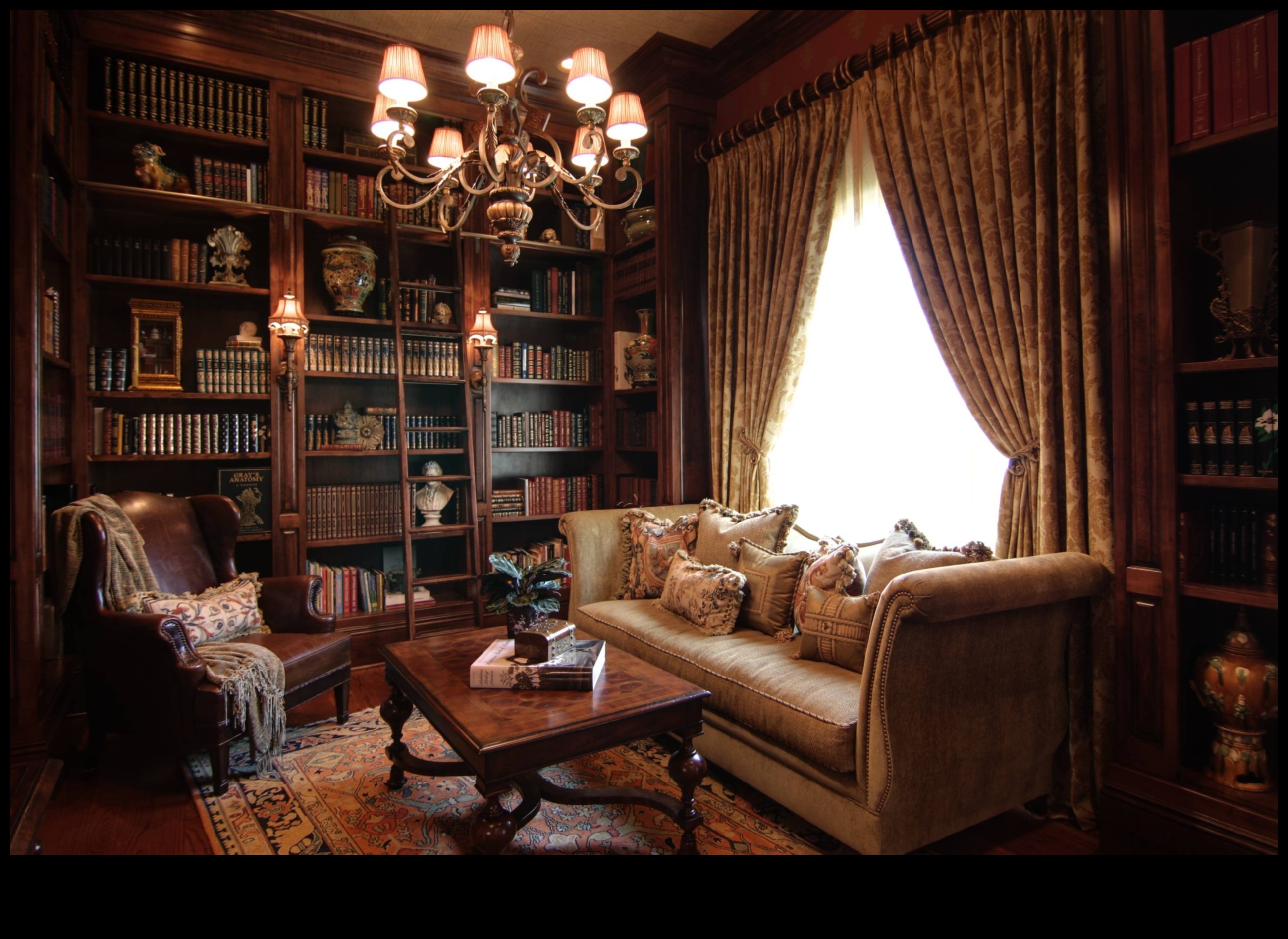 ديكور مكتب على الطراز الفيكتوري بأناقة عتيقة