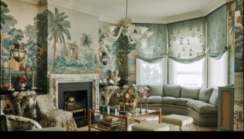 ديكور مكتب على الطراز الفيكتوري بأناقة عتيقة