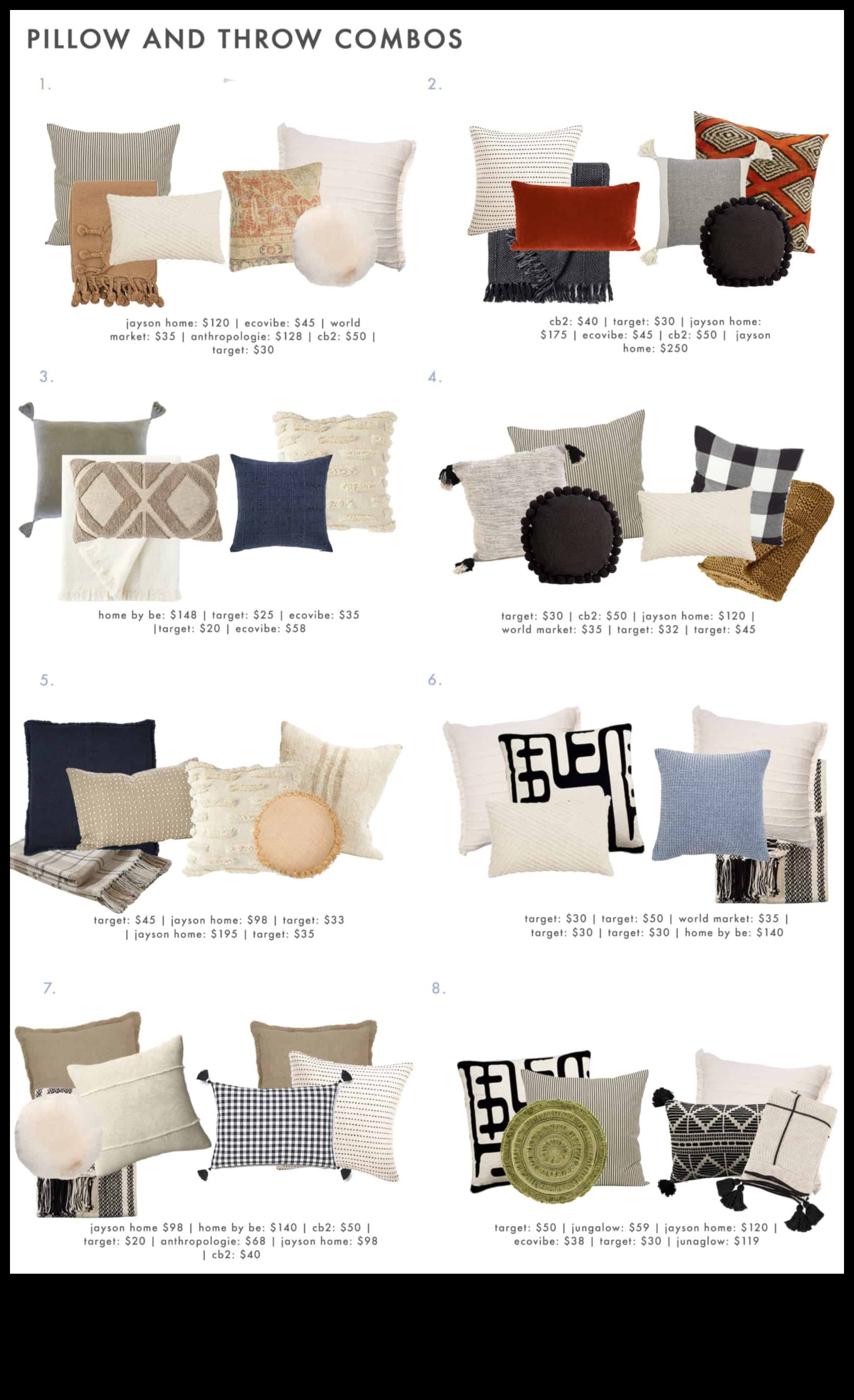 طرق مبتكرة لترتيب الوسائد