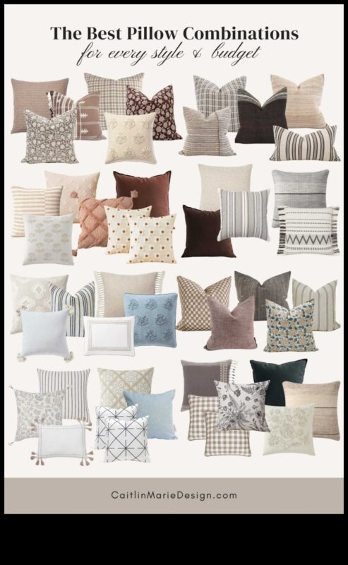 طرق مبتكرة لترتيب الوسائد