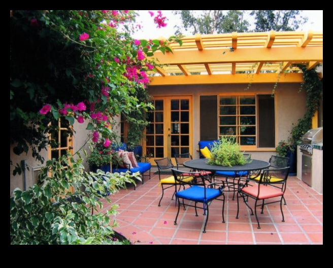 كيفية إضافة مجموعة من الألوان إلى ديكور الفناء الخارجي بأفكار انتقائية؟