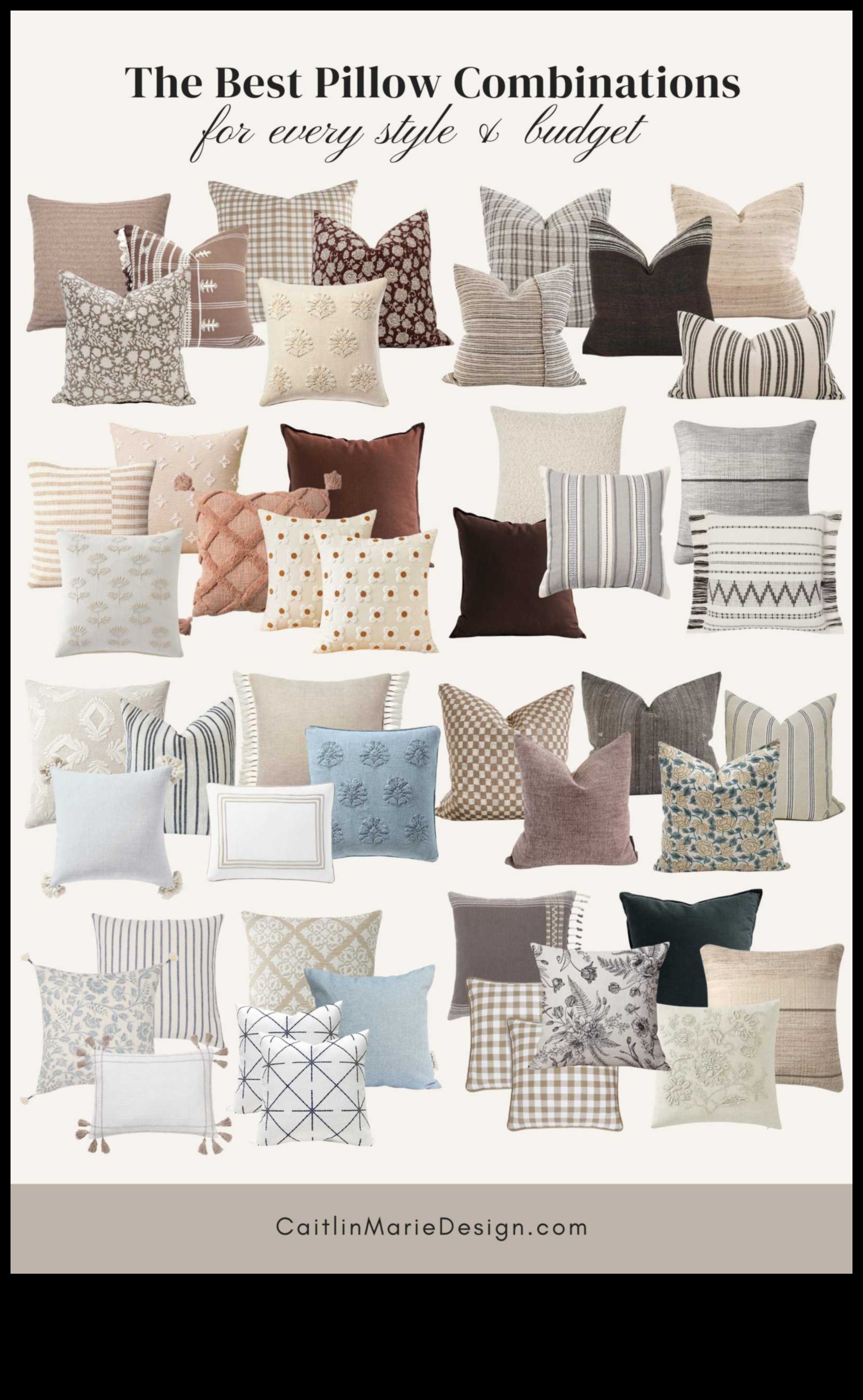 طرق مبتكرة لترتيب الوسائد